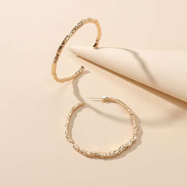 

Open Hoop Earrings, Gold