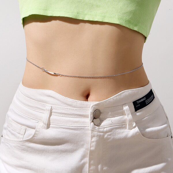 

Arrow Detail Waist Chain, Silver