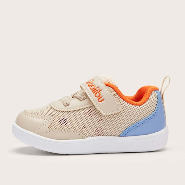 

Toddler Boys Letter Graphic Velcro Strap Mesh Sneakers, Beige
