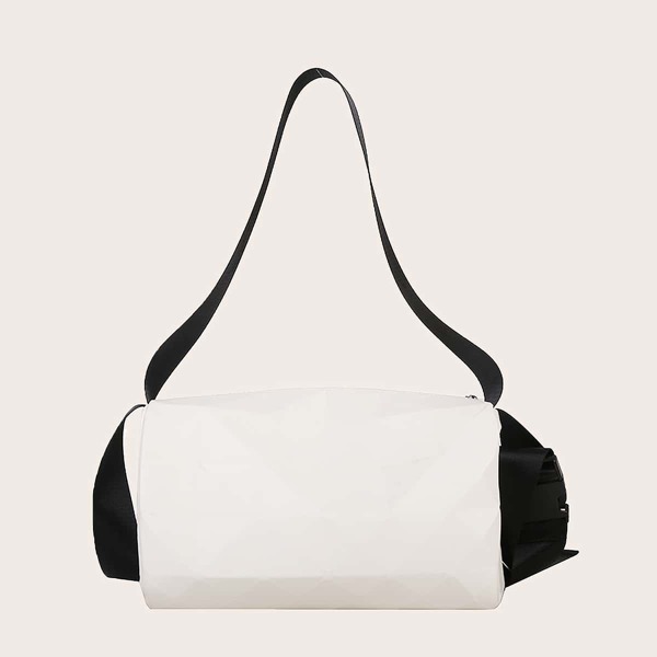 

Minimalist Textured Shoulder Bag, Beige
