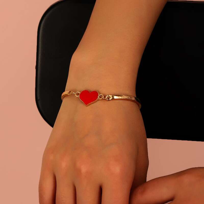 

Heart Decor Bracelet, Multicolor