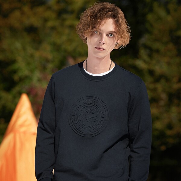 

Men Letter Graphic 2 In 1 Pullover, Black