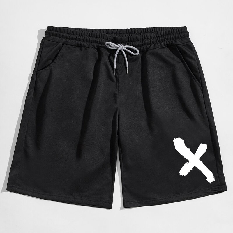 

Guys Graphic Print Shorts, Black