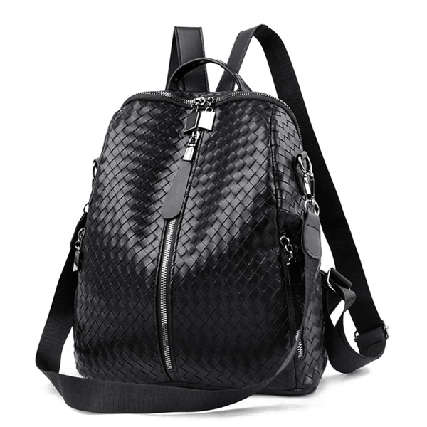 

Minimalist Braided Large Capacity Backpack, Black