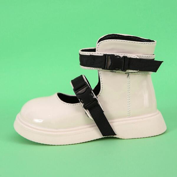 

Toddler Girls Release Buckle Decor Boots, Beige