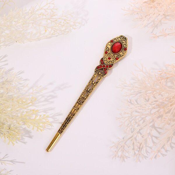 

Rhinestone Decor Hair Pin, Red