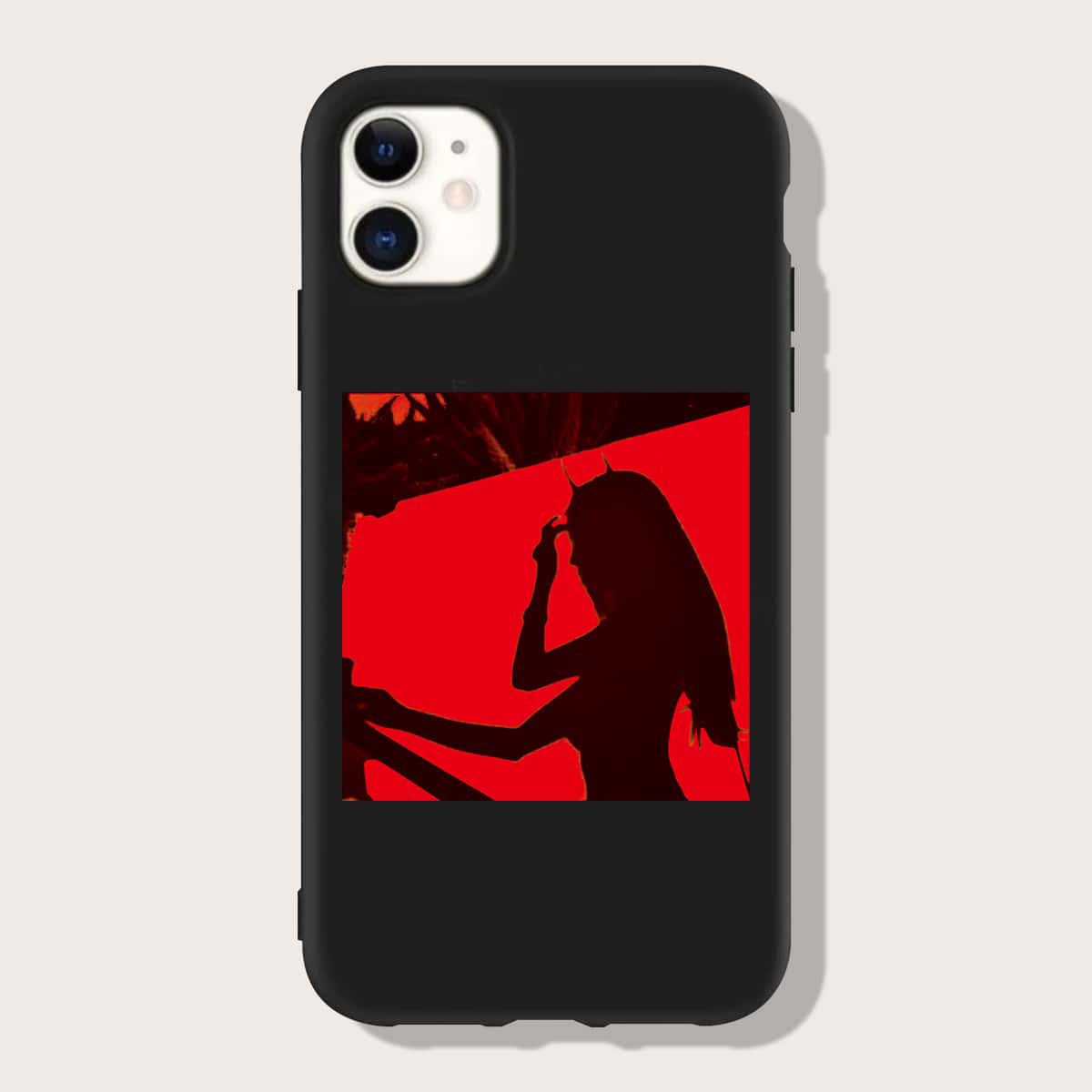 

Cartoon Girl Pattern Phone Case, Red