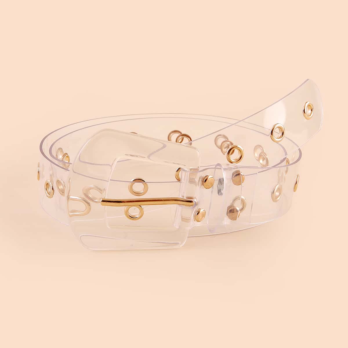 

Eyelet Decor Clear Belt