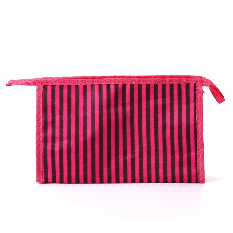 

Striped Pattern Makeup Bag, Multicolor