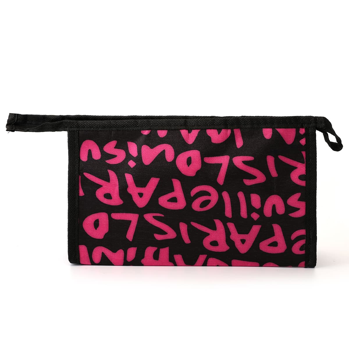 

Letter Graphic Zipper Makeup Bag, Multicolor
