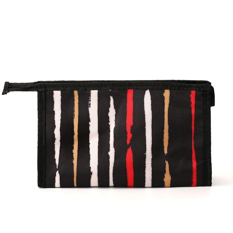 

Striped Pattern Makeup Bag, Multicolor