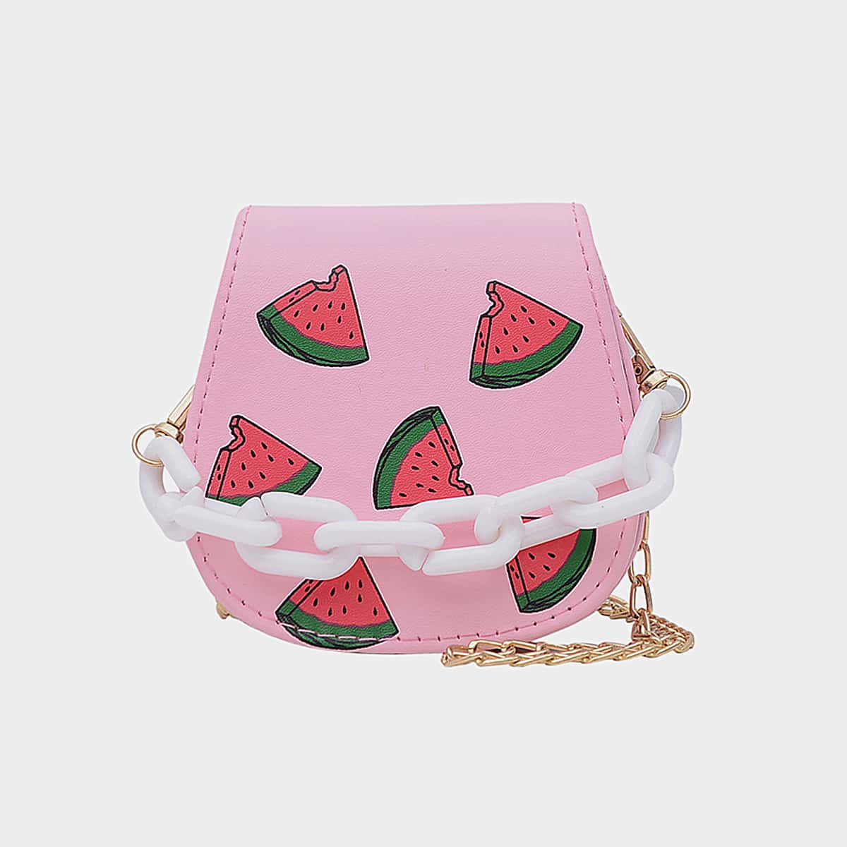

Watermelon Graphic Satchel Bag, Pink