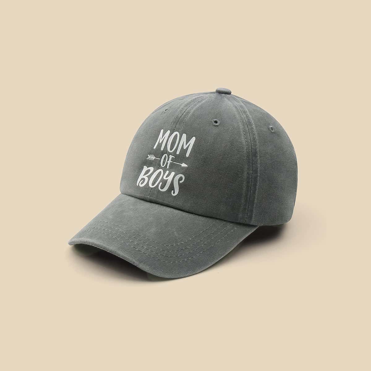 

Letter Graphic Baseball Cap, Light grey
