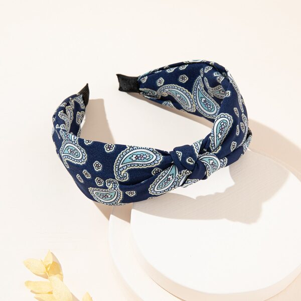 

Paisley Print Wide Headband, Multicolor