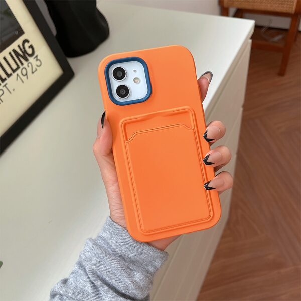 

Plain Phone Case With Card Slot, Orange