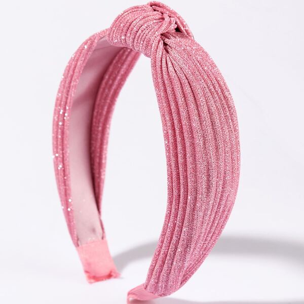 

Knot Design Wide Headband, Pink