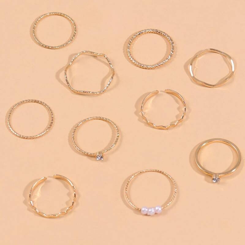 

10pcs Minimalist Ring, Gold
