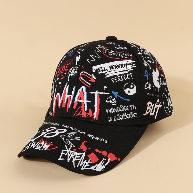 

Guys Letter Graphic Baseball Cap, Black