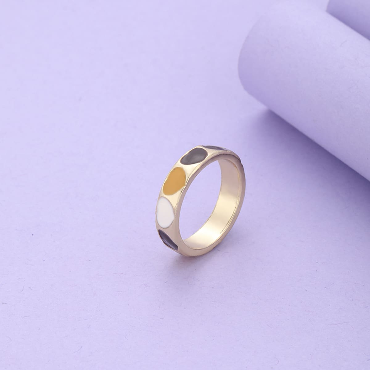 

Heart Graphic Ring, Brown