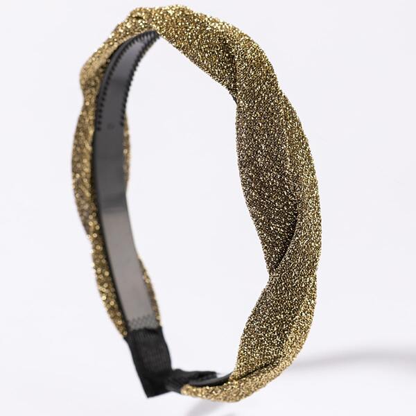 

1pc Glitter Headband, Gold