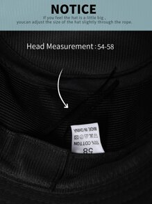 Sombrero cubo con estampado de letra - Negro - Ver 4