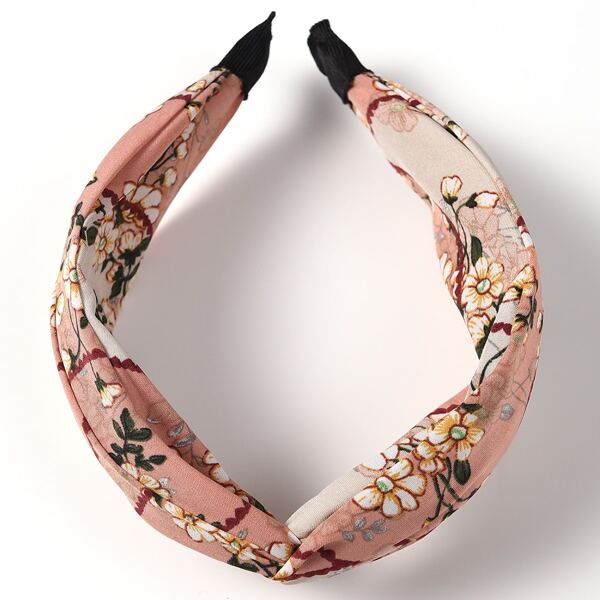 

Широкий ободок для волос с цветочным принтом, Многоцветный