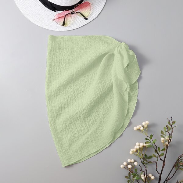 

Knot Side Cover Up Skirt, Mint green