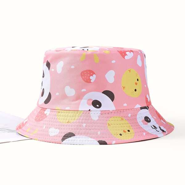 

Cartoon Graphic Bucket Hat, Multicolor