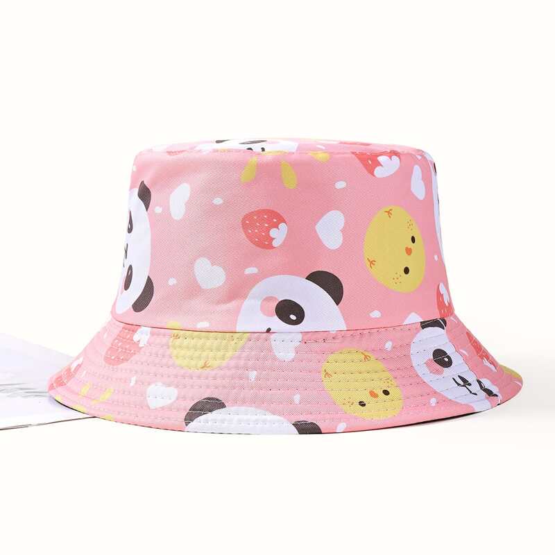 

Cartoon Graphic Bucket Hat, Multicolor