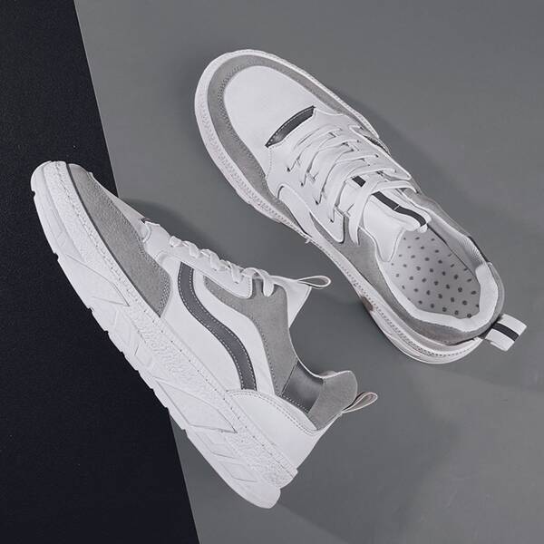 

Men Lace-up Front Sneakers, White