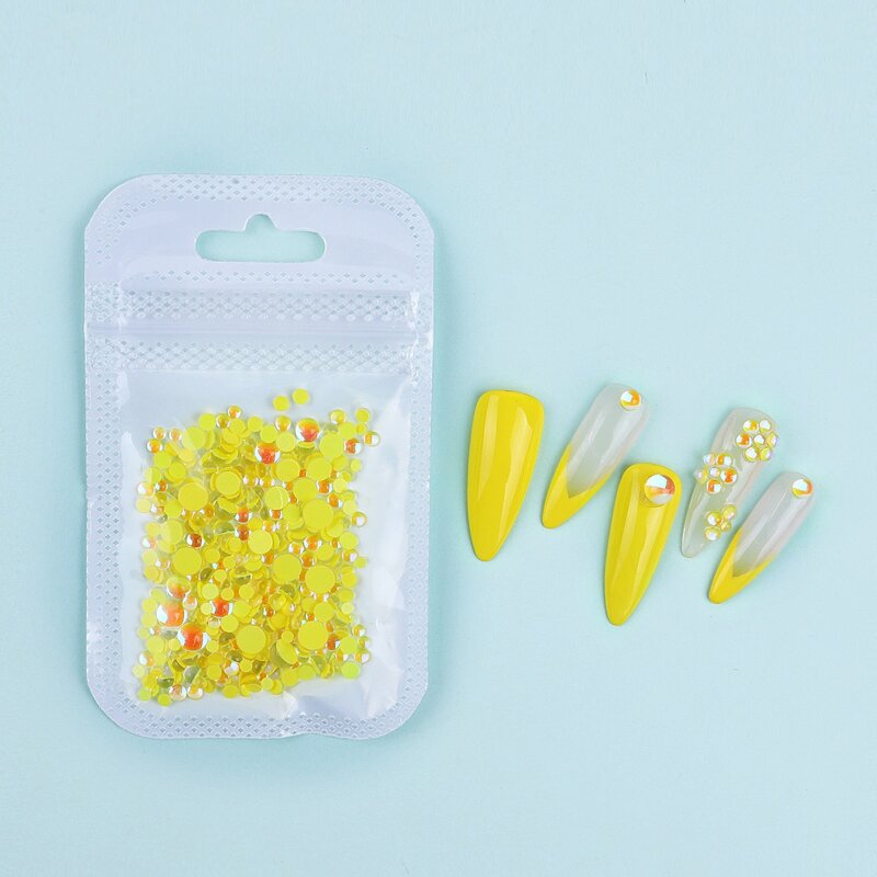 

1pack Rhinestone Nail Art Decoration, Yellow
