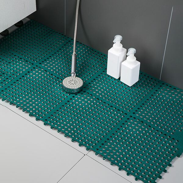 

1pc Non-slip Shower Mat, Dark green