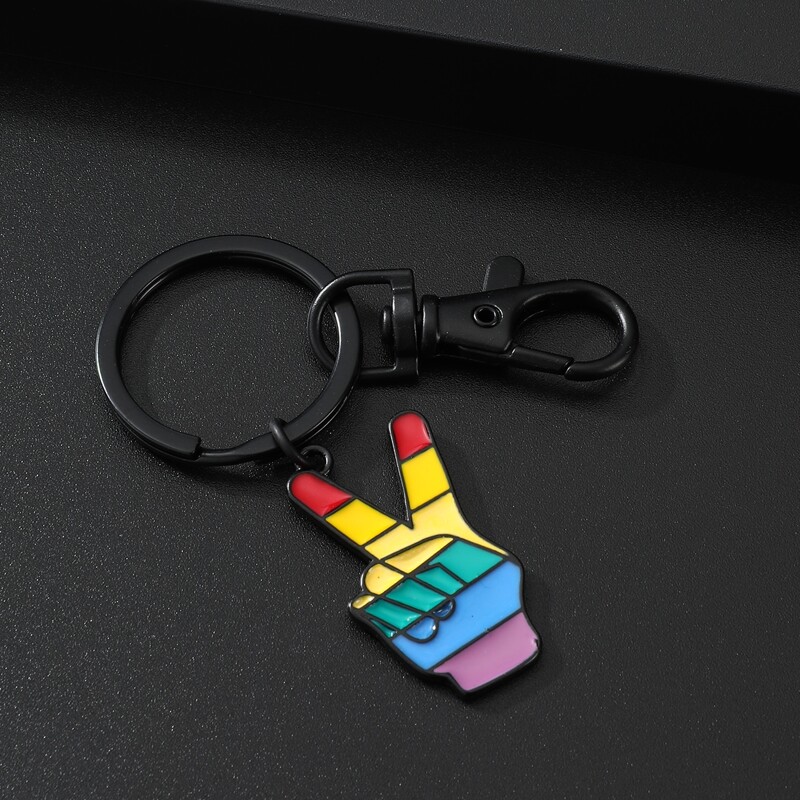 

Gesture Charm Keychain, Multicolor