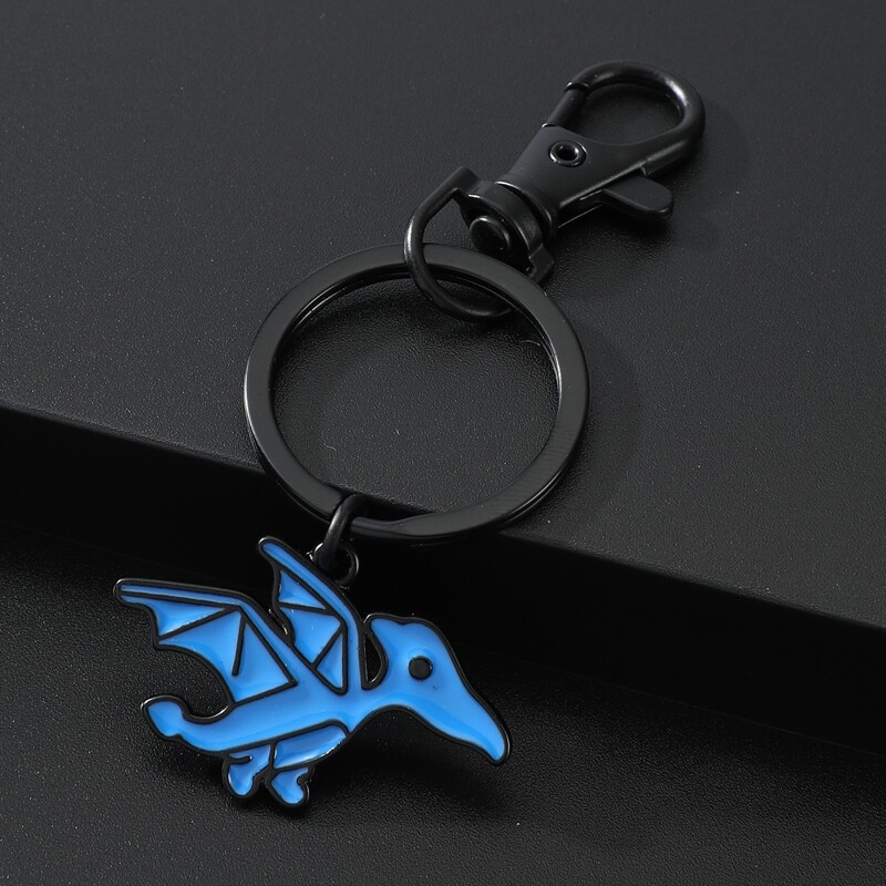 

Dinosaur Charm Keychain, Blue