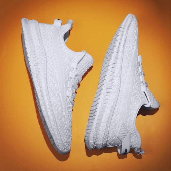 

Men Lace-up Front Sneakers, White