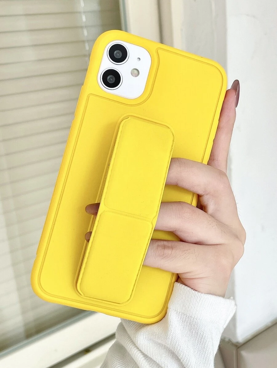 Phone Case With Magnetic Holder - Yellow - View 1