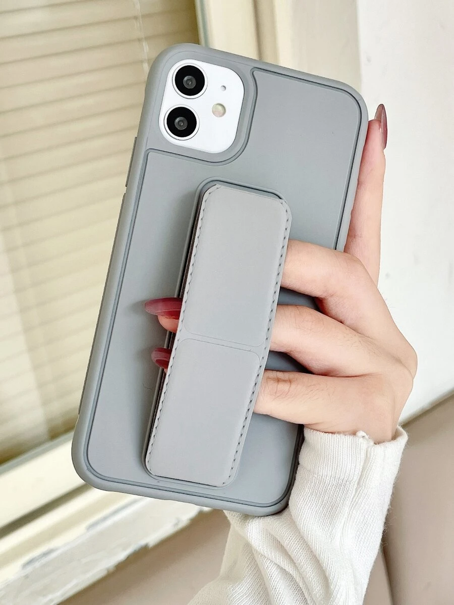 Magnetic Holder Phone Case - Grey - View 1