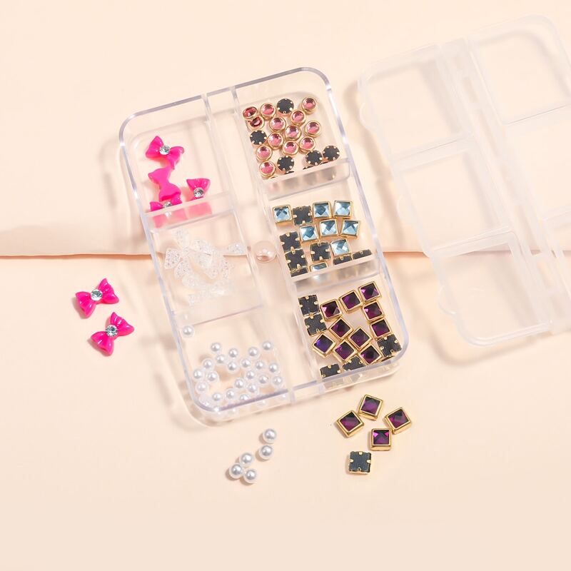 

1box Rhinestone Nail Art Decoration, Multicolor