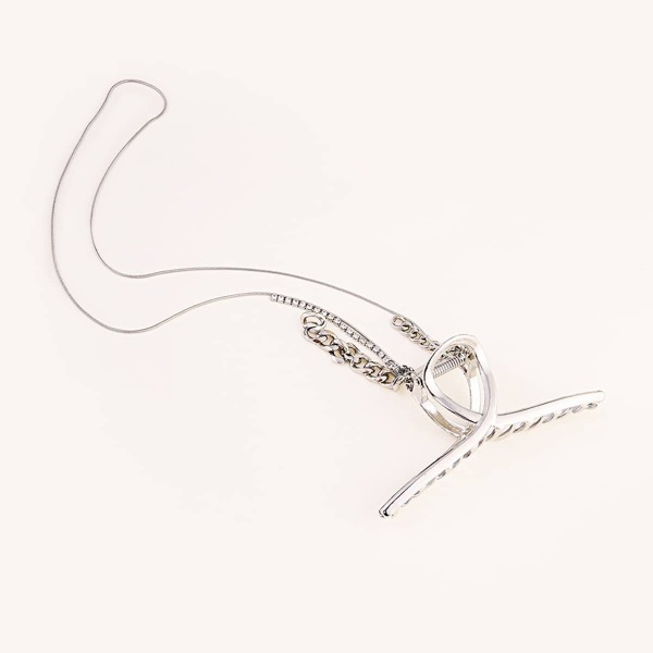 

Chain Decor Hair Claw, Silver