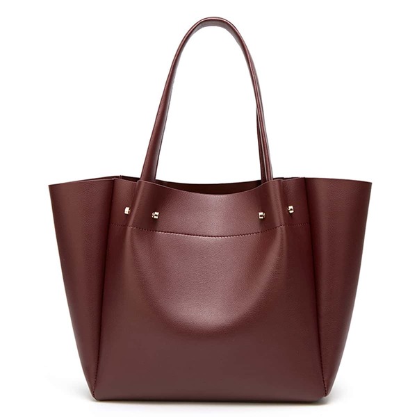

Large Capacity Shoulder Tote Bag, Burgundy