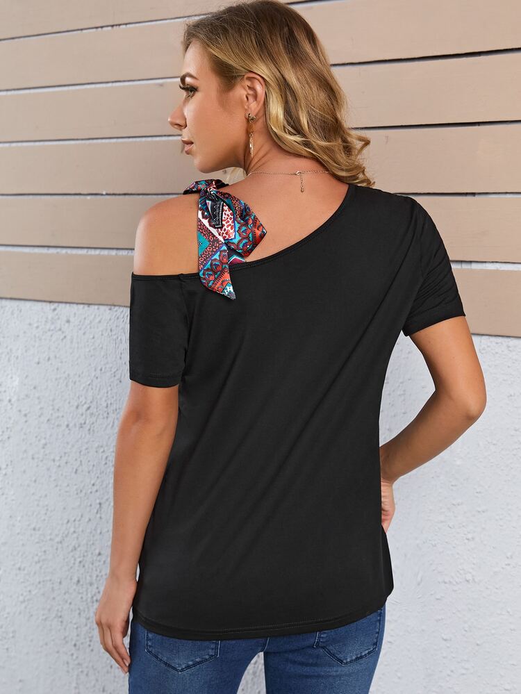 Maternity Knot Asymmetrical Shoulder Top