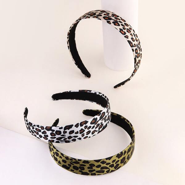 

3pcs Leopard Hair Hoop, Multicolor