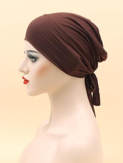 1pc Solid Hat Bonnet Hair Bonnet Turban