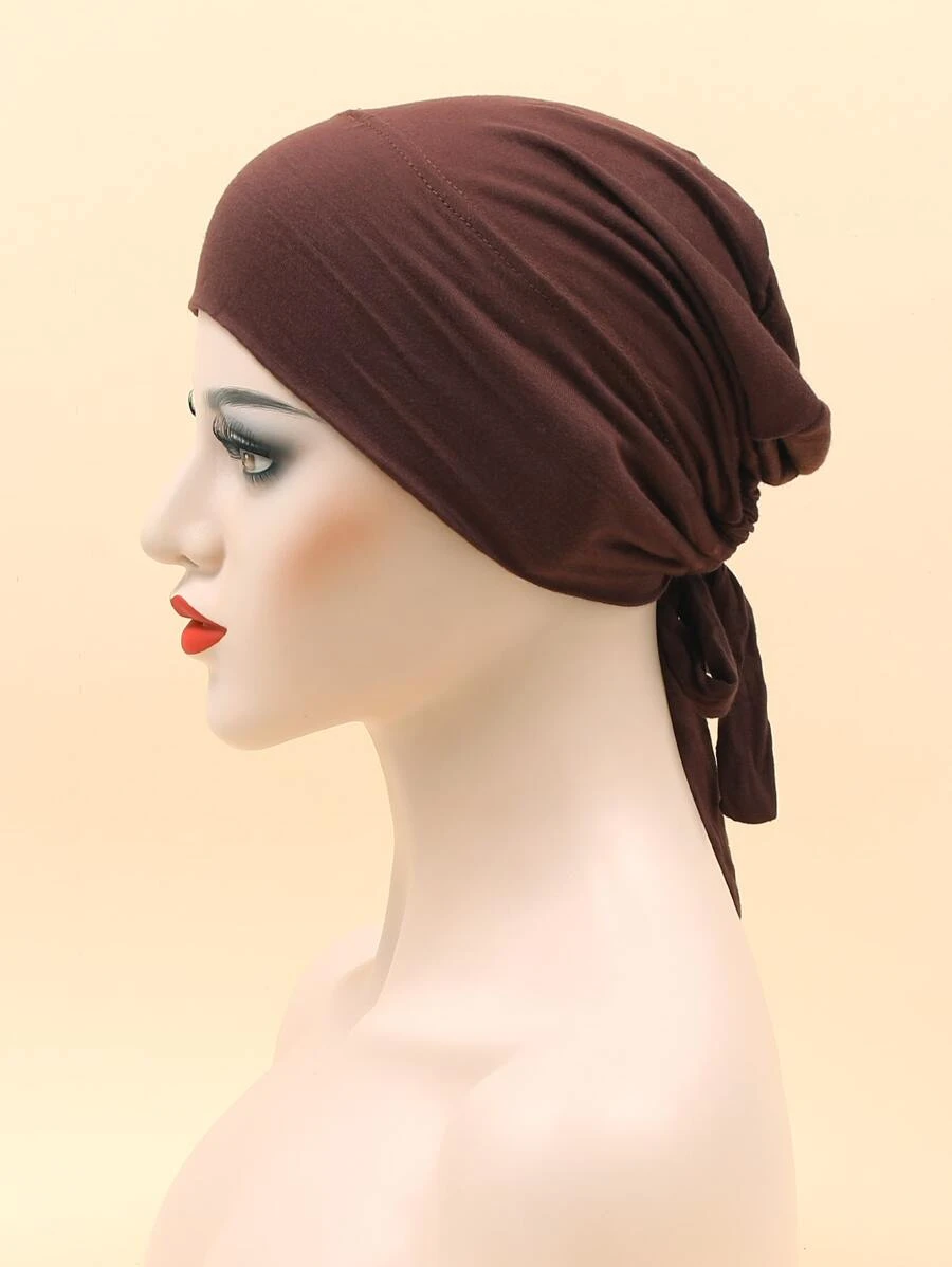 1pc Solid Hat Bonnet Hair Bonnet Turban