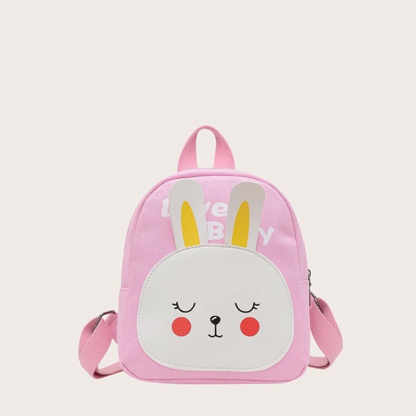 

Toddler Girls Rabbit Pattern Backpack, Pink