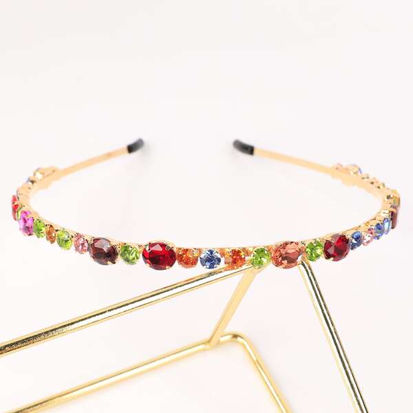 

Rhinestone Decor Hair Hoop, Multicolor