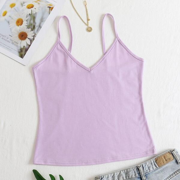 

Solid Cami Top, Lilac purple