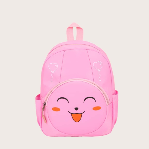 

Girls Cartoon Graphic Backpack, Pink
