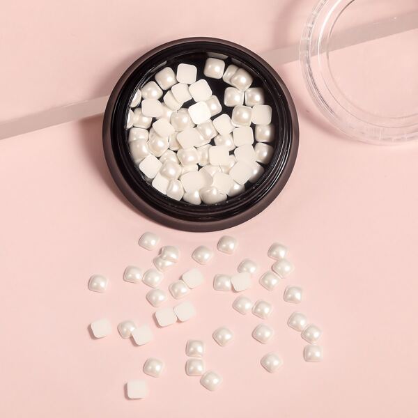 

1box Faux Pearl Nail Art Decoration, White