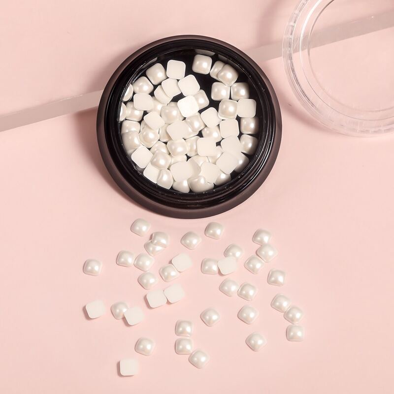 

1box Faux Pearl Nail Art Decoration, White